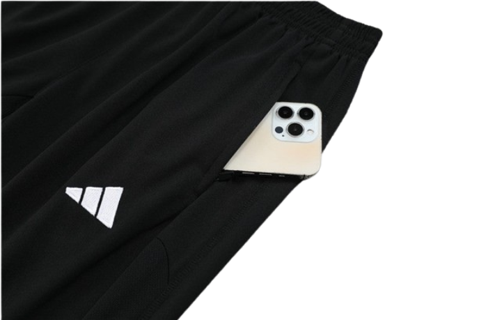 CONJUNTO TREINO REAL MADRID JAQUETA+CALÇA - PRETO 2022/23
