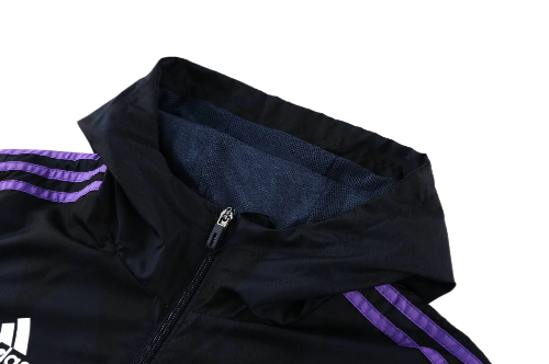 CORTA VENTO PRETO X ROXO REAL MADRID