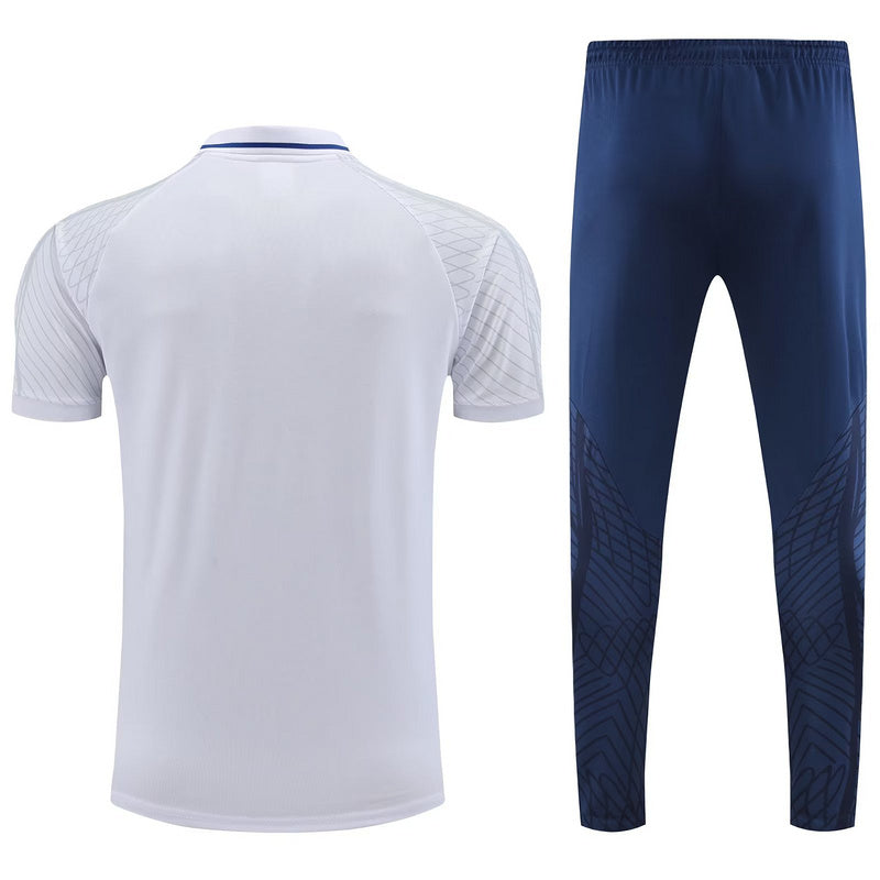 CONJUNTO TREINO FRANÇA PÓLO+CALÇA - BRANCO 2022/23
