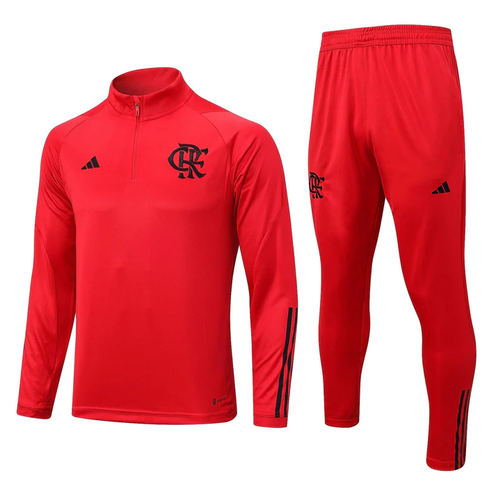 CONJUNTO TREINO FLAMENGO JAQUETA+CALÇA - VERMELHO 2023/24