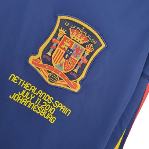 CAMISA MANGA LONGA ESPANHA RETRO II 2010 - AZUL