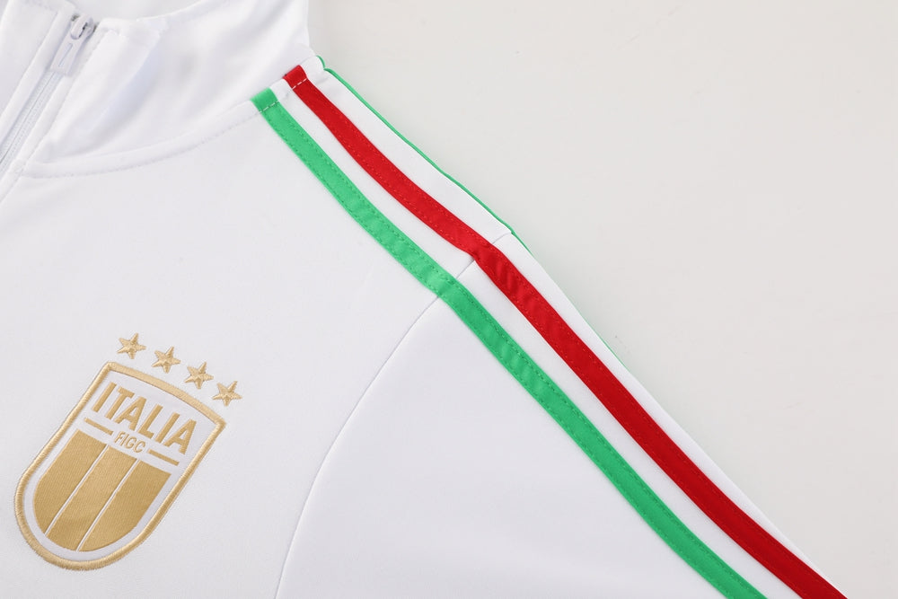 CONJUNTO TREINO ITALIA JAQUETA+CALÇA - BRANCO 2024/25