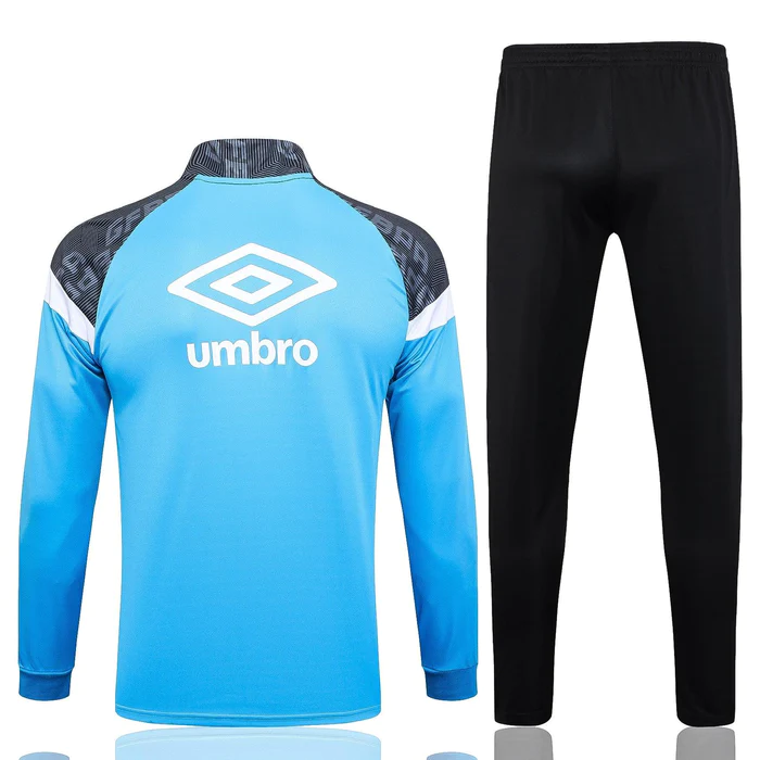 CONJUNTO TREINO GREMIO JAQUETA+CALÇA - AZUL/CINZA 2023/24