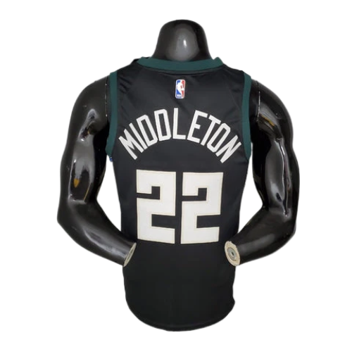 REGATA MILWAUKEE BUCKS MASCULINA - PRETA