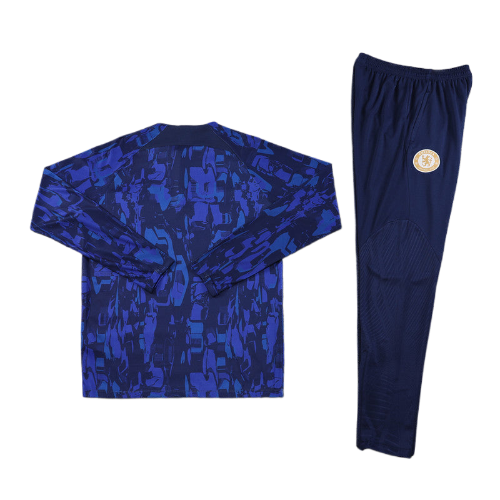 CONJUNTO TREINO CHELSEA JAQUETA+CALÇA - AZUL DEGRADÉ 2023/24