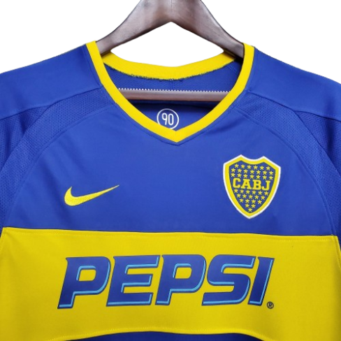 CAMISA RETRO MANGA LONGA BOCA JUNIORS 03/04