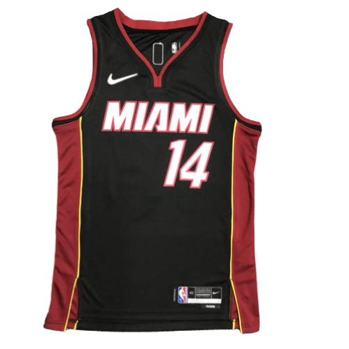 REGATA NBA MIAMI HEAT ICON EDIÇÃO 75 ANOS TYLER HERRO PRETA