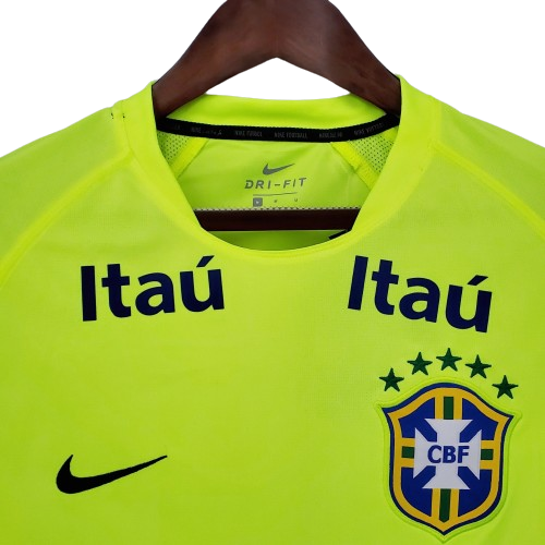 CAMISA DE TREINO SELEÇÃO BRASIL - VERDE FLUORESCENTE