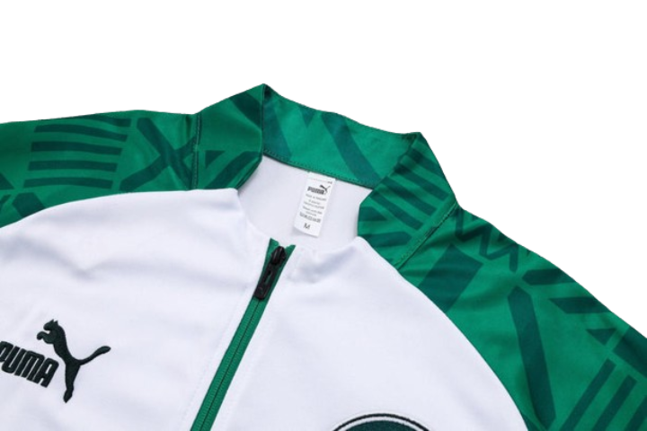CONJUNTO TREINO PALMEIRAS JAQUETA+CALÇA - BRANCO/VERDE 2023/24