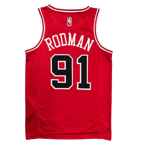 REGATA NBA CHICAGO BULLS ICON EDIÇÃO 75 ANOS DENNIS RODMAN VERMELHA