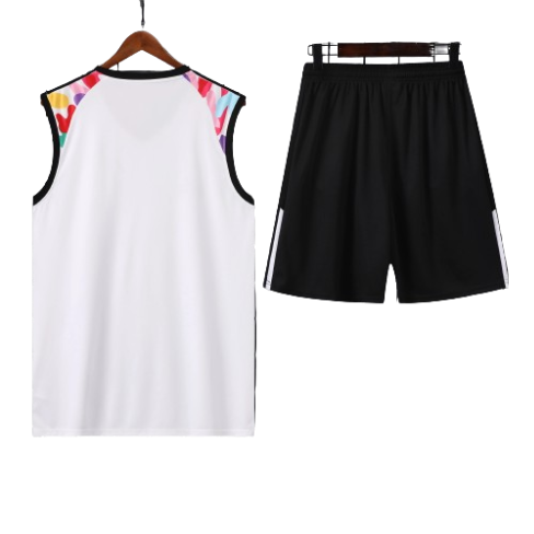 CONJUNTO TREINO MANCHESTER UNITED REGATA+SHORT - BRANCO 2022/23