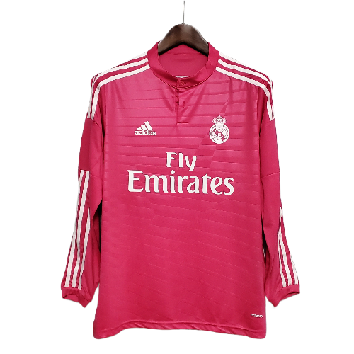 CAMISA RETRÔ MANGA LONGA REAL MADRID II - 2014/15 - ROSA