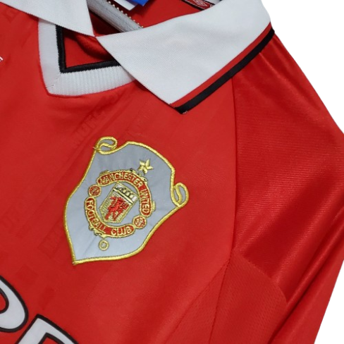 CAMISA MANGA LONGA MANCHESTER UNITED RETRO I 1999/2000 - VERMELHO