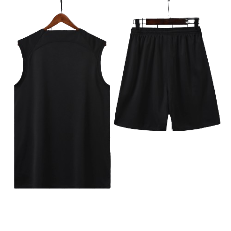 CONJUNTO TREINO PSG REGATA+SHORT - PRETO FAIXA 2023/24