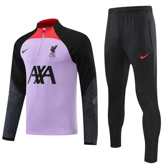 CONJUNTO TREINO LIVERPOOL JAQUETA+CALÇA - ROXA 2022/23