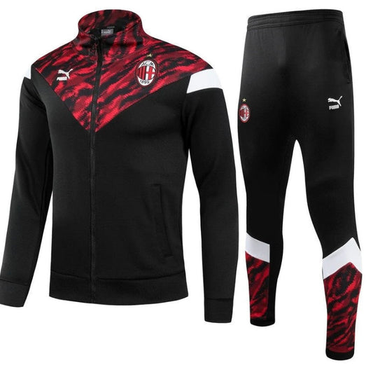 CONJUNTO TREINO MILAN JAQUETA+CALÇA - PRETO 2021/22