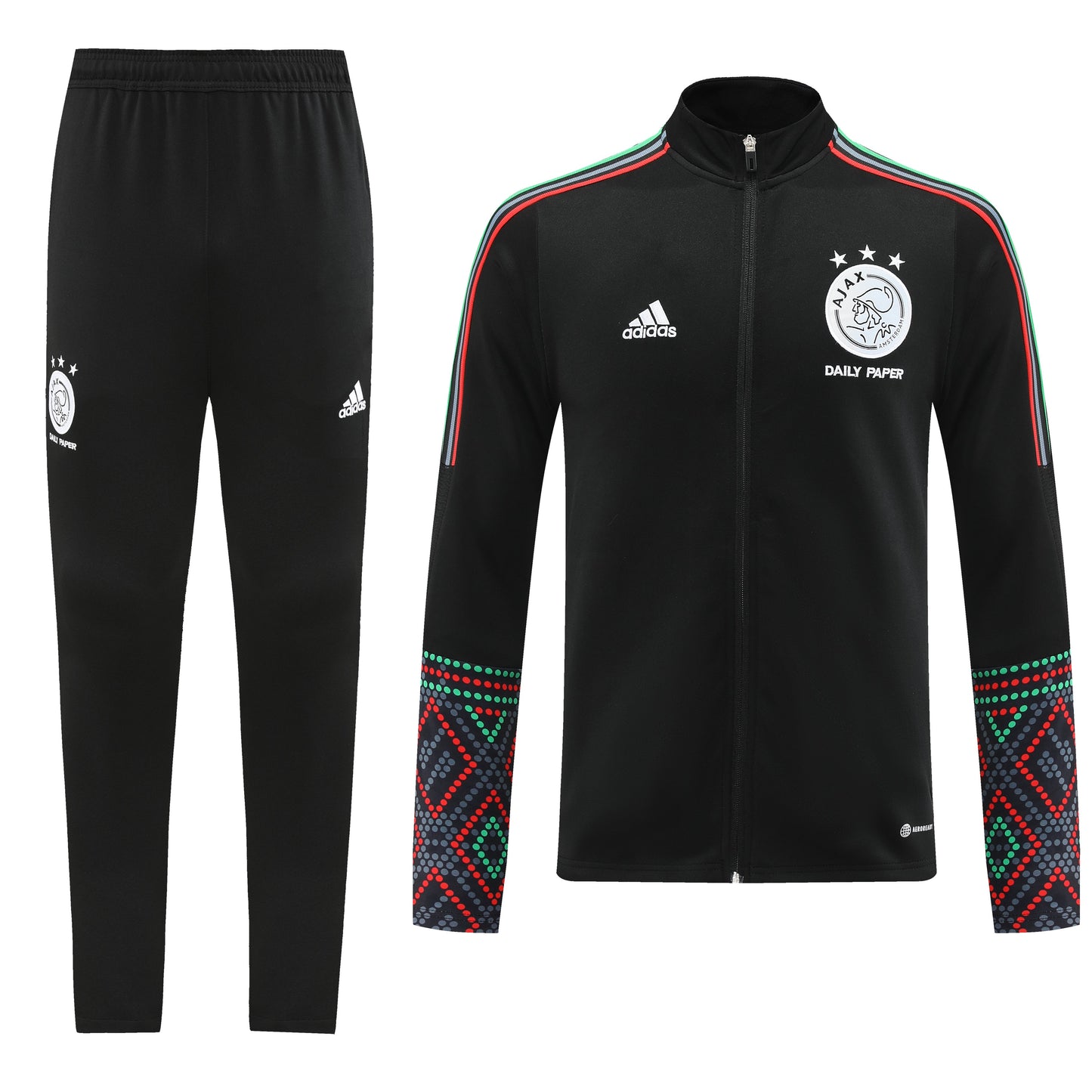 CONJUNTO TREINO AJAX JAQUETA + CALÇA PRETO 2022/23