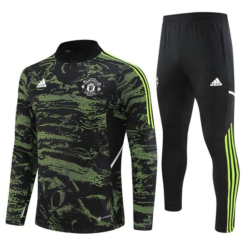CONJUNTO TREINO MANCHESTER UNITED JAQUETA+CALÇA - VERDE MILITAR 2022/23