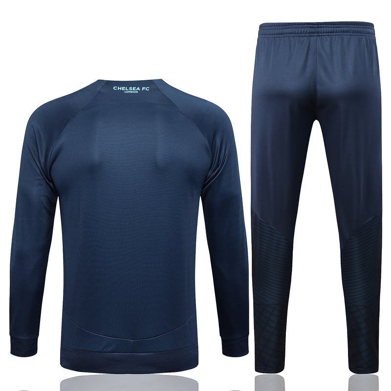 CONJUNTO TREINO CHELSEA JAQUETA+CALÇA - AZUL ESCURO 2022/23