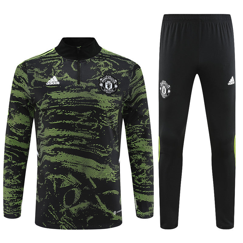 CONJUNTO TREINO MANCHESTER UNITED JAQUETA+CALÇA - VERDE MILITAR 2022/23