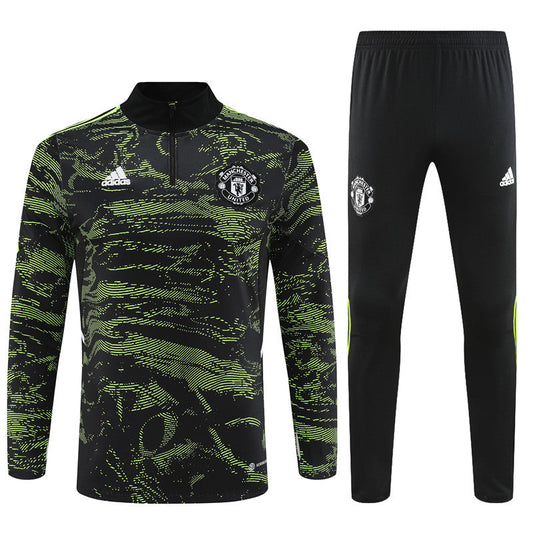 CONJUNTO TREINO MANCHESTER UNITED JAQUETA+CALÇA - VERDE MILITAR 2022/23