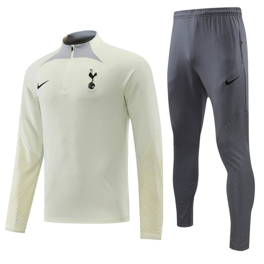 CONJUNTO TREINO TOTTENHAM JAQUETA+CALÇA - BEGE 2022/23