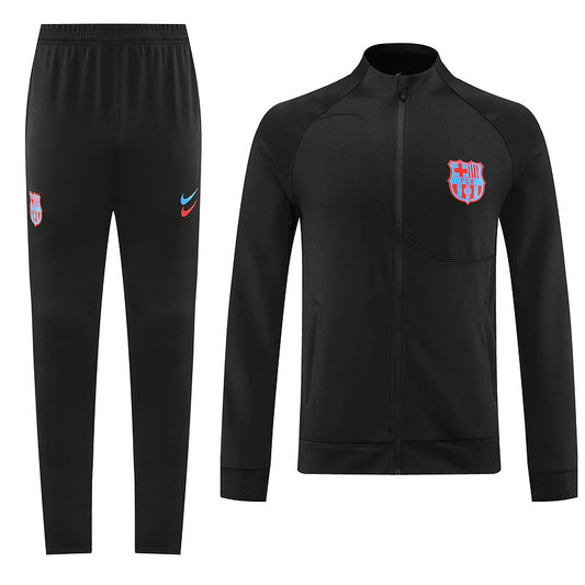 CONJUNTO TREINO BARCELONA JAQUETA+CALÇA - PRETO 2022/23