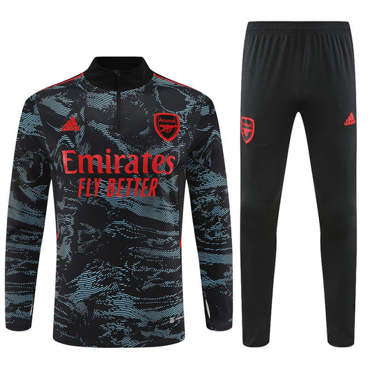 CONJUNTO TREINO ARSENAL JAQUETA+CALÇA - CINZA MILITAR 2022/23
