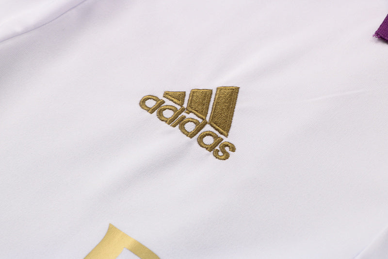 CONJUNTO TREINO REAL MADRID PÓLO+CALÇA - BRANCO 2022/23