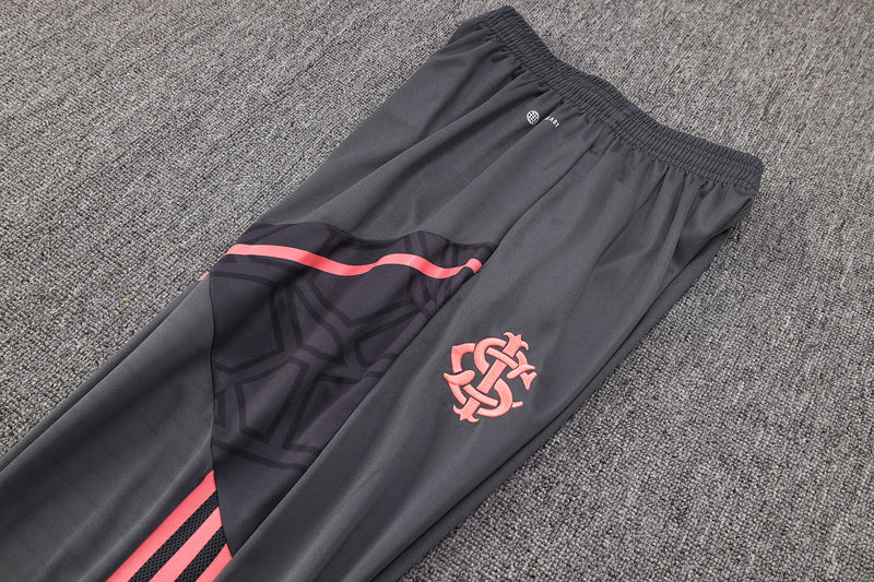 CONJUNTO TREINO FLAMENGO JAQUETA+CALÇA - PRETO 2023/24