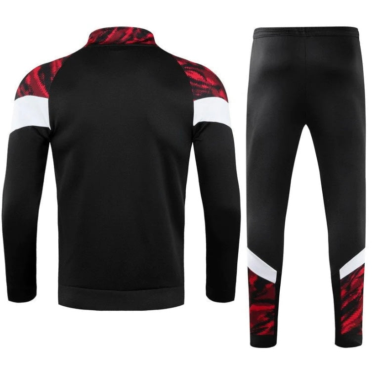 CONJUNTO TREINO MILAN JAQUETA+CALÇA - PRETO 2021/22
