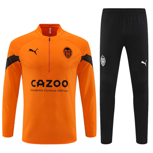 CONJUNTO TREINO VALENCIA JAQUETA+CALÇA - LARANJA 2023/24