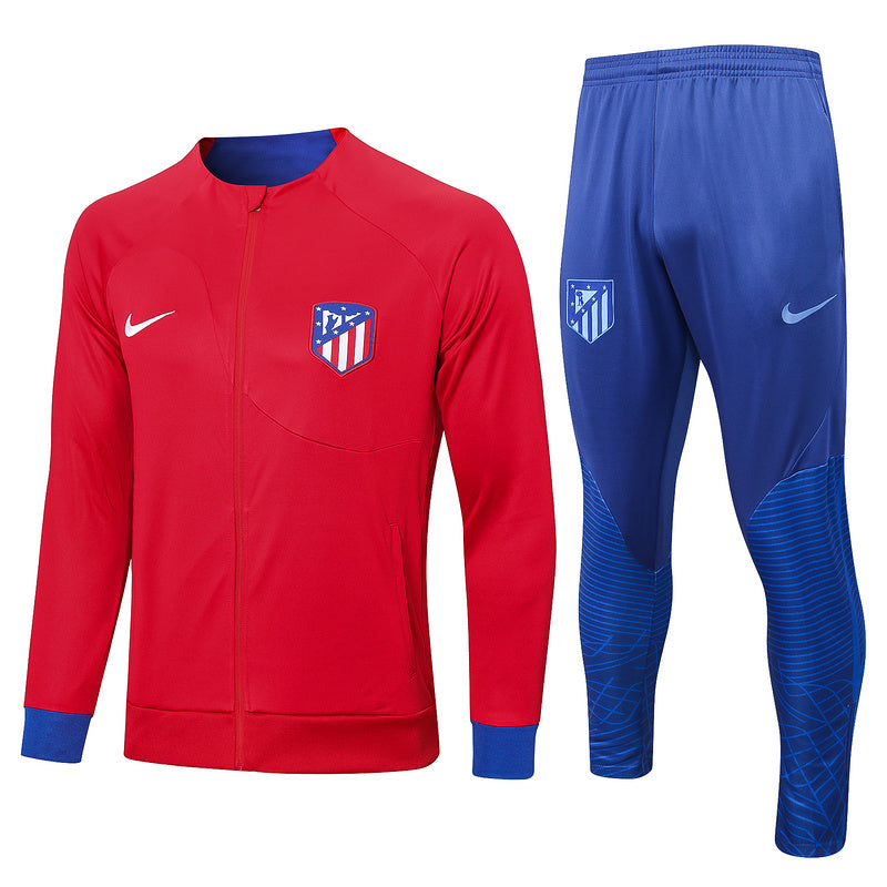 CONJUNTO TREINO ALETICO MADRID JAQUETA+CALÇA - VERMELHO  2023/24