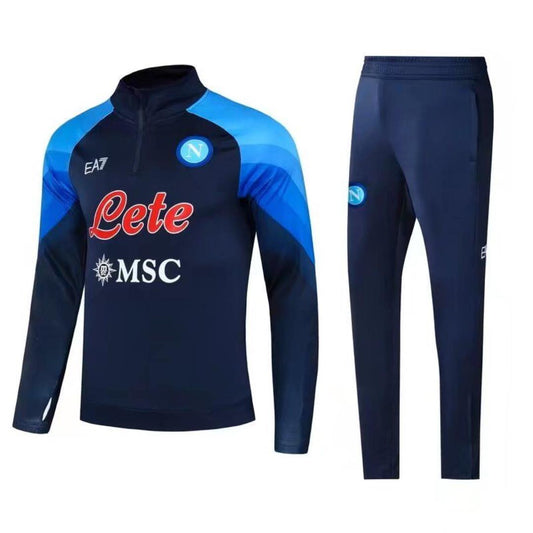 CONJUNTO TREINO NAPOLI JAQUETA+CALÇA - AZUL ESCURO 2022/23