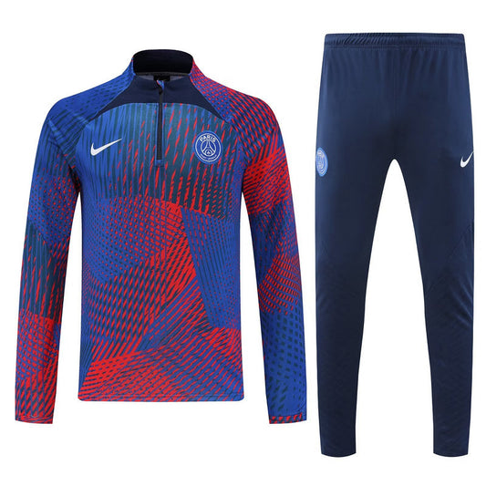 CONJUNTO TREINO PSG JAQUETA+CALÇA - ROXO/VERMELHO 2022/23