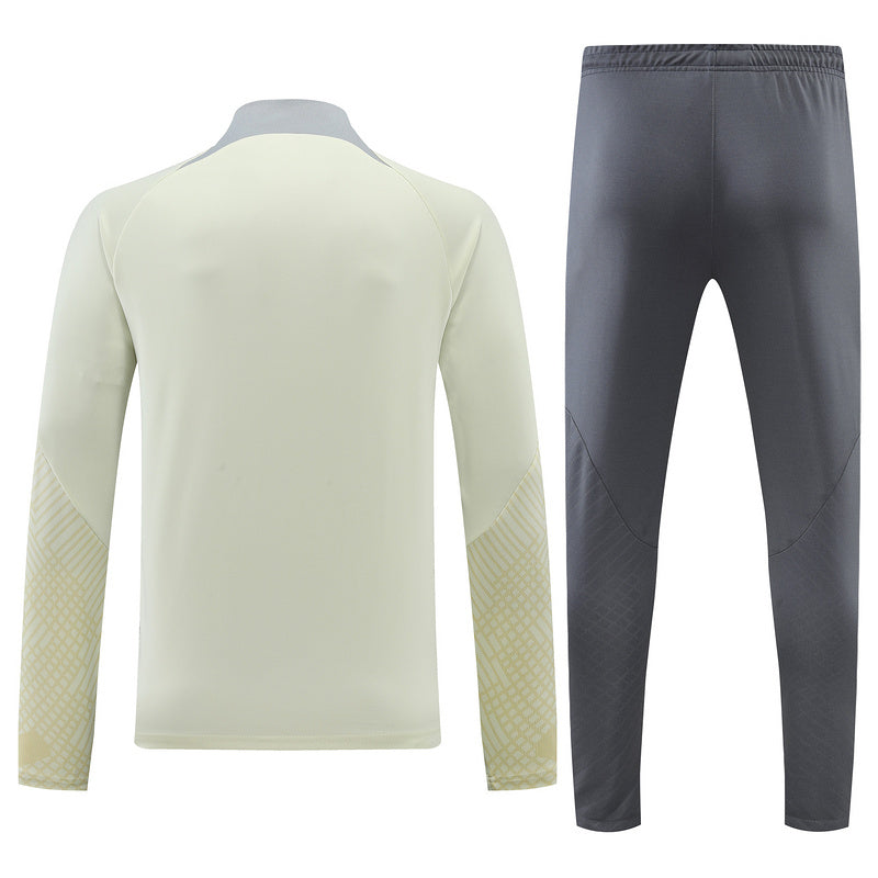 CONJUNTO TREINO TOTTENHAM JAQUETA+CALÇA - BEGE 2022/23