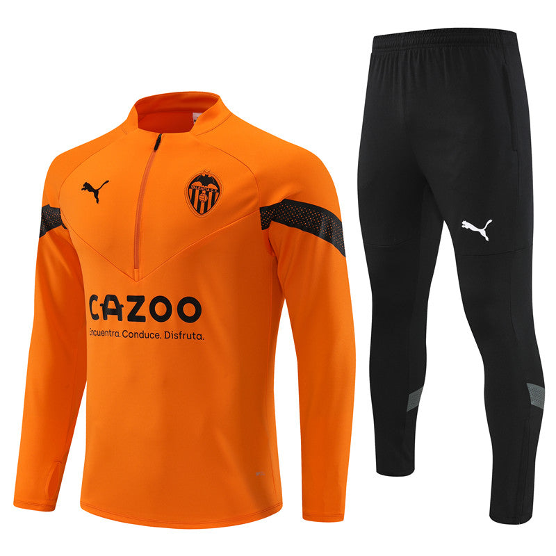 CONJUNTO TREINO VALENCIA JAQUETA+CALÇA - LARANJA 2023/24