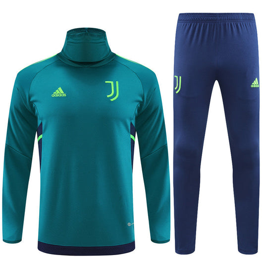 CONJUNTO JAQUETA VERDE TREINO GOLA ALTA + CALÇA MOLETOM JUVENTUS 2022/23