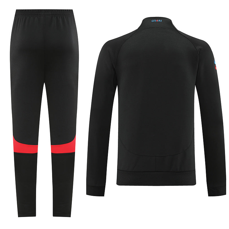 CONJUNTO TREINO BARCELONA JAQUETA+CALÇA - PRETO 2022/23