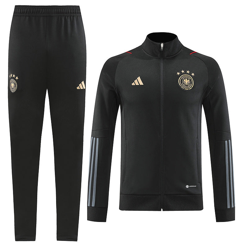 CONJUNTO TREINO ALEMANHÃ JAQUETA+CALÇA - PRETO 2024/25