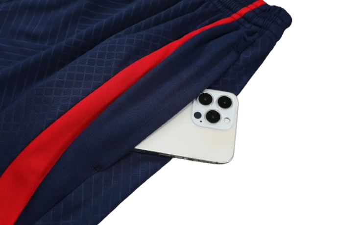 CONJUNTO TREINO PSG REGATA+SHORT - BRANCO/AZUL 2023/24