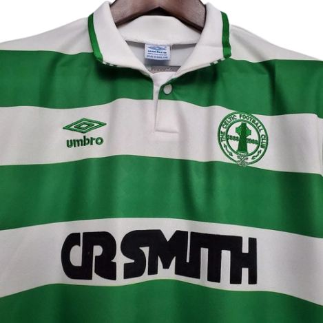 CAMISA CELTIC RETRÔ 1987/1988 VERDE E BRANCA