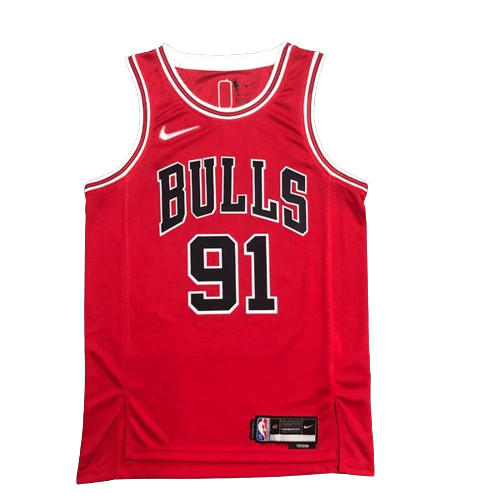 REGATA NBA CHICAGO BULLS ICON EDIÇÃO 75 ANOS DENNIS RODMAN VERMELHA