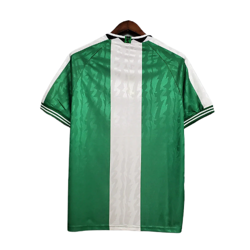 CAMISA NIGÉRIA RETRÔ 1996 VERDE E BRANCA