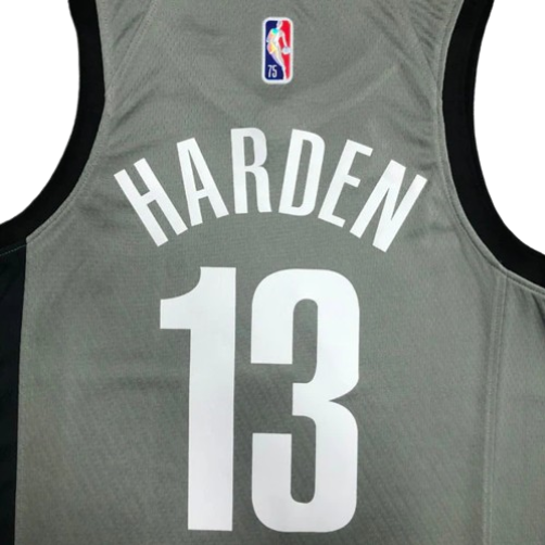 REGATA NBA BROOKLYN NETS EDIÇÃO 75 ANOS 21/22 JAMES HARDEN CINZA