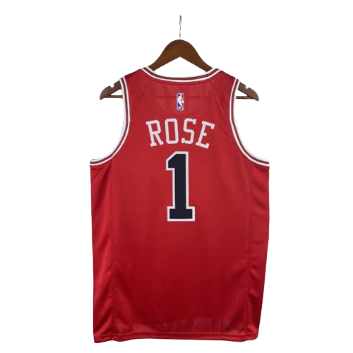 REGATA NBA CHICAGO BULLS ICON EDITION DERRICK ROSE VERMELHA