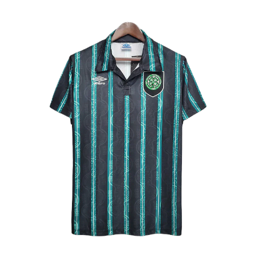 CAMISA CELTIC RETRÔ 1992/1993 PRETA E VERDE