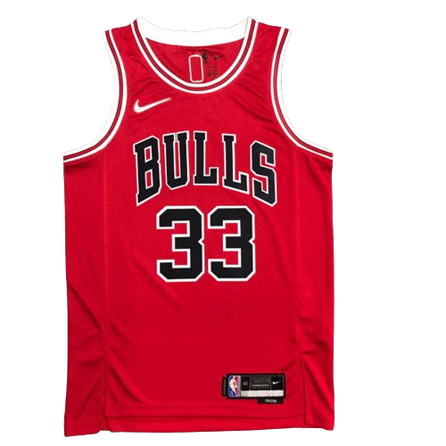 REGATA NBA CHICAGO BULLS ICON EDIÇÃO 75 ANOS SCOTTIE PIPPEN VERMELHA