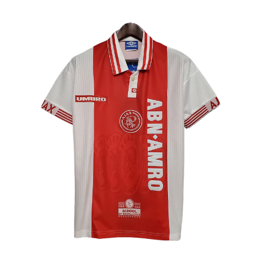 CAMISA AJAX RETRÔ 1997/1998 VERMELHA E BRANCA