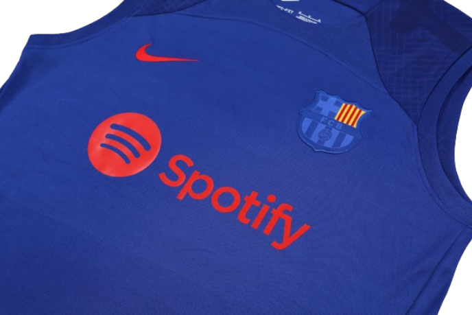 CONJUNTO TREINO BARCELONA REGATA+SHORT - AZUL ESCURO 2023/24